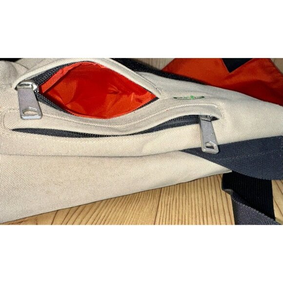 Jack Spade Greene St. Messenger Bag Mens Khaki Tan Adjustable Strap Travel - Picture 6 of 10